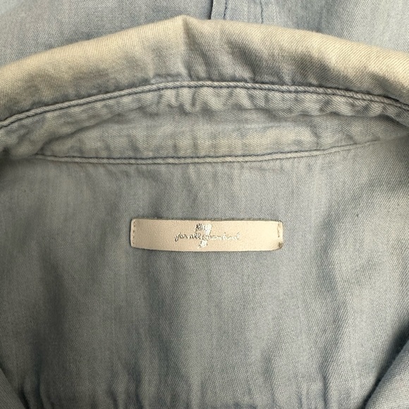 7 For All Mankind Faded Denim Zip Pocket Shirt - Picture 3 of 3